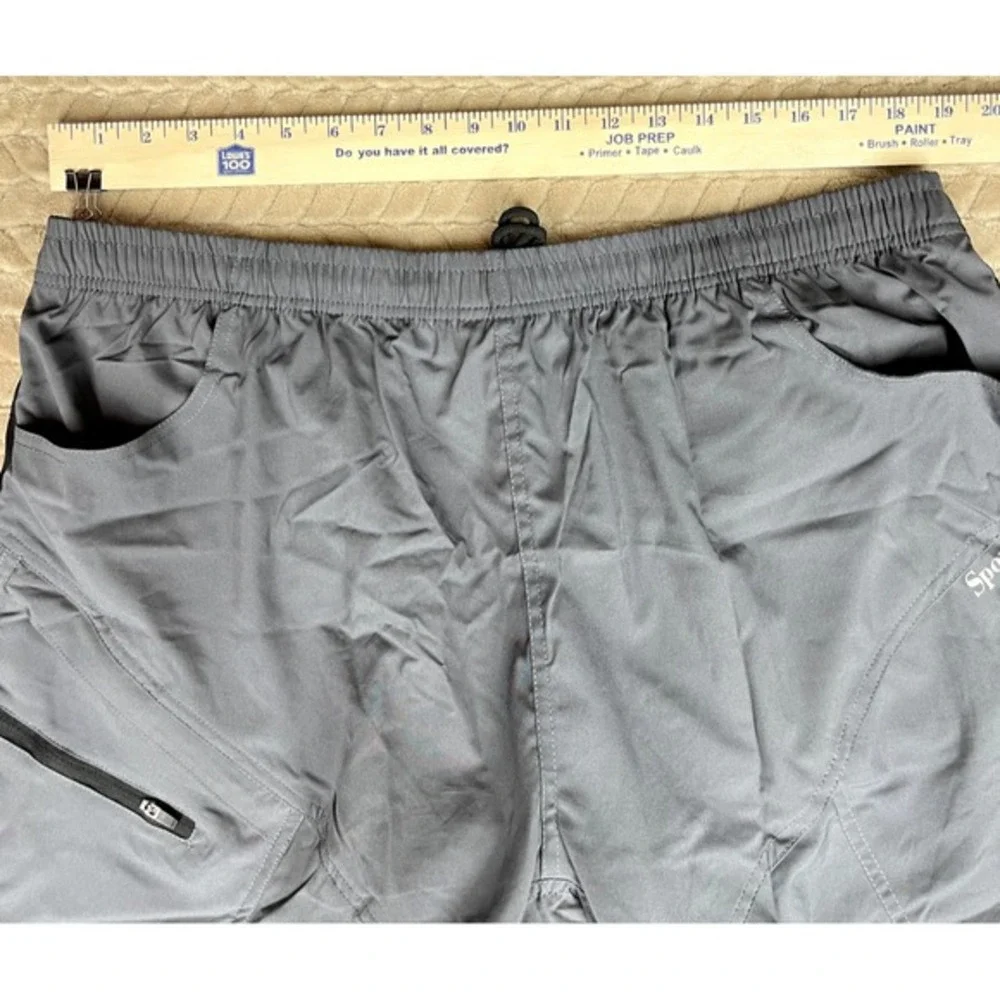 Spowind Cycling Shorts Mens XXL Gray Black Padded Biking Gear‎